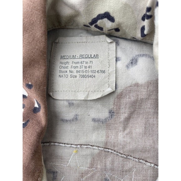 Military Shirt Medium Regular Chocolate Chip Camo With Large Patch On The Back - Picture 3 of 6
